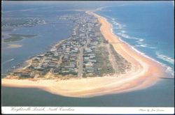 Aerial View of Wrightsville Beach and Pier Postcard