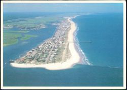 Wrightsville Beach Beautiful Aerial Panoramic Looking North Postcard