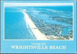 Broad Aerial Expanse of the Beach Looking South Toward the Inlet Postcard