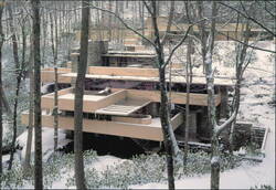 Fallingwater Frank Lloyd Wright Masterwork Winter View Postcard