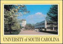 University of South Carolina Campus, Gambrell Hall and Capstone House Postcard