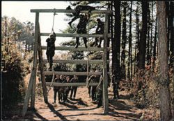 Trainees on Victory Lane Confidence Course Postcard
