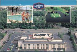 Hampton Inn Pool and Golf Course Aerial View Postcard