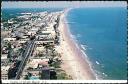 Center of Myrtle Beach Looking North Along the Strand Postcard