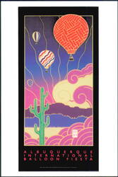 18th Albuquerque International Balloon Fiesta 1989 Poster by Hugh Ricks Postcard