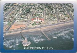 Galvez Hotel and Balinese Room Aerial View Postcard