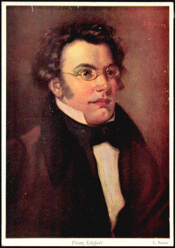 Franz Schubert Portrait Artwork by L. Nauer Composers