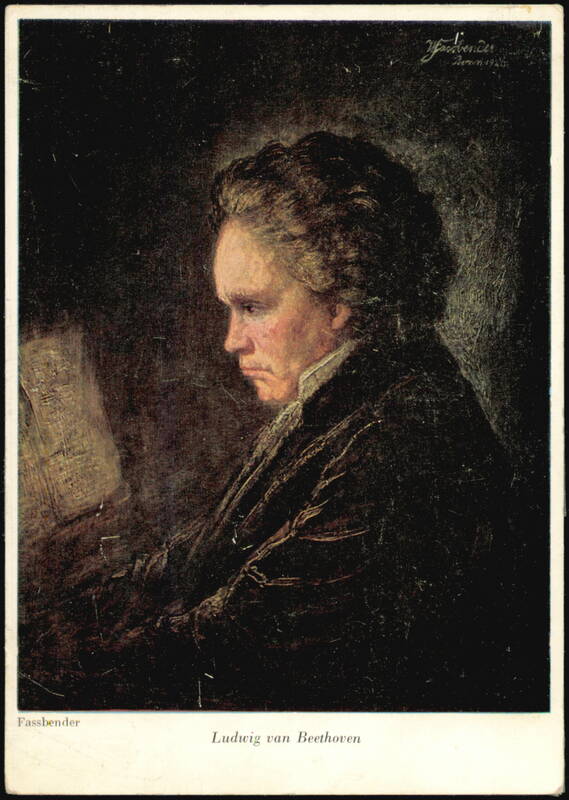 Ludwig van Beethoven Portrait by W. Fassbender Composers