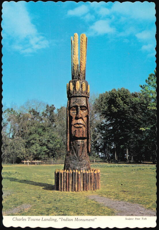 Charles Towne Landing Indian Monument by Peter Toth Charleston South Carolina