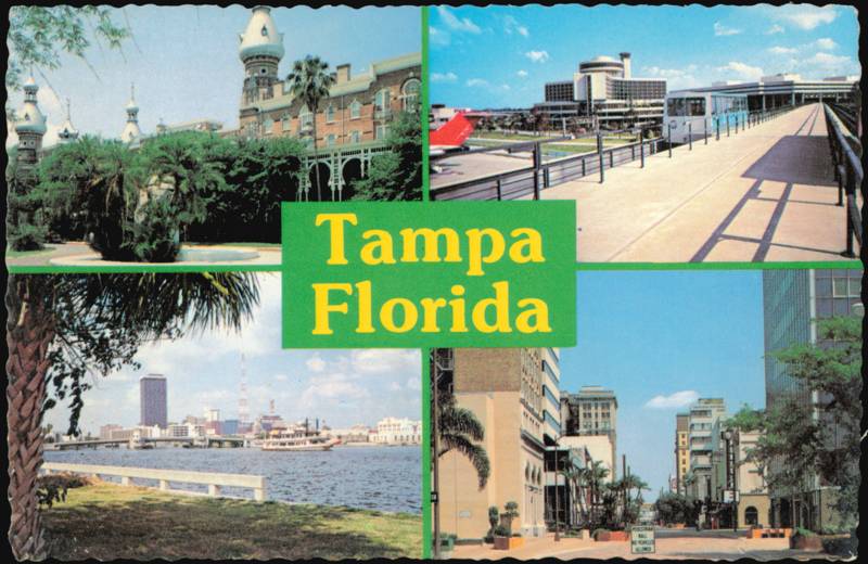 Multi-View of Skyline, Airport, Campus & Pedestrian Mall Tampa Florida