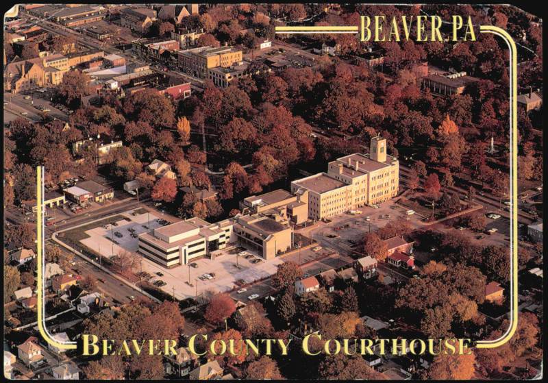 Beaver County Courthouse Complex Aerial View Pennsylvania
