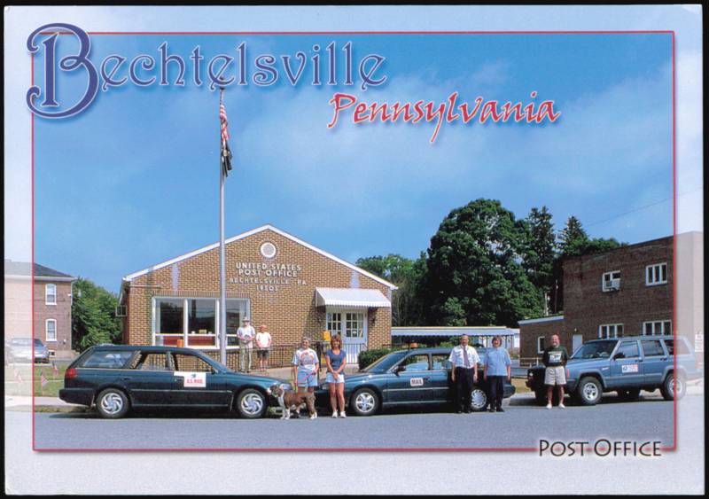 United States Post Office Building, Staff and Vehicles Bechtelsville Pennsylvania