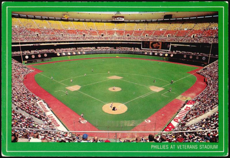 Philadelphia Phillies at Veterans Stadium Game Action Pennsylvania