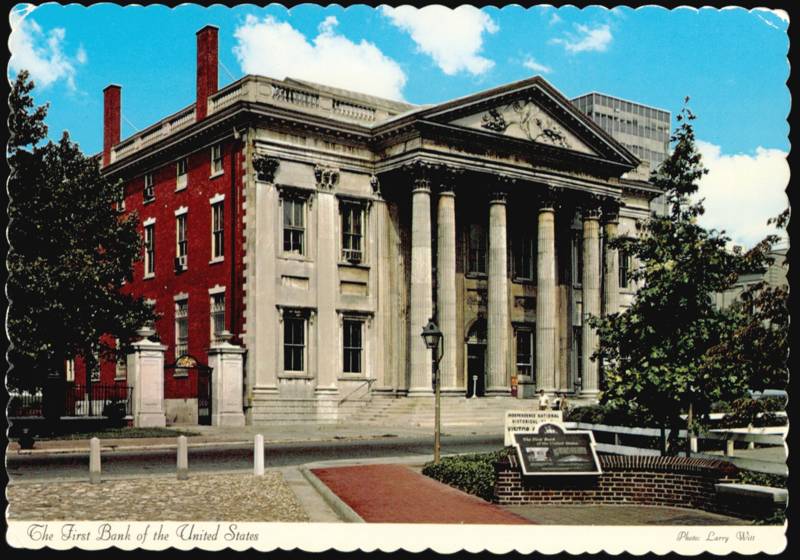 The First Bank of the United States, 3rd & Chestnut Philadelphia Pennsylvania
