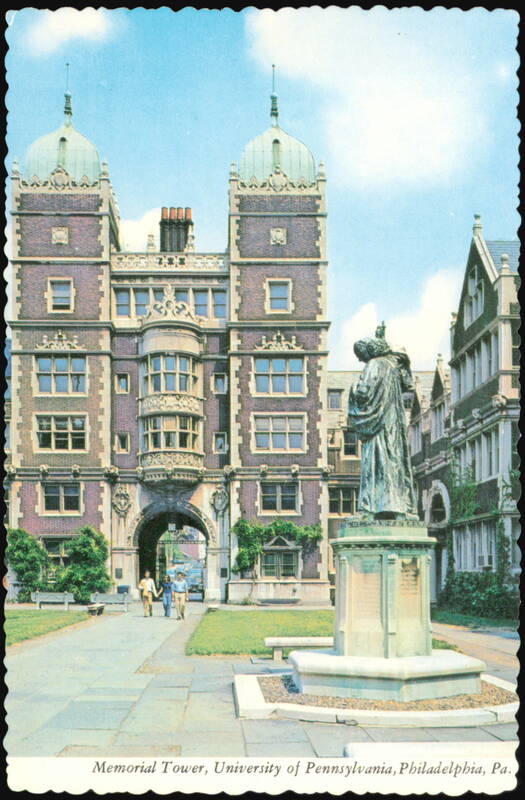 Memorial Tower, University of Pennsylvania Entrance Philadelphia
