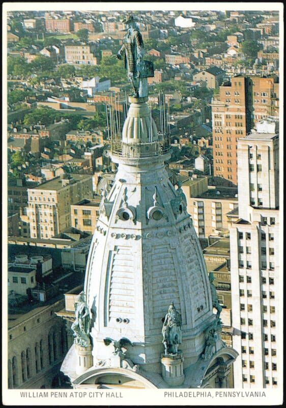 William Penn Statue Atop City Hall Philadelphia Pennsylvania