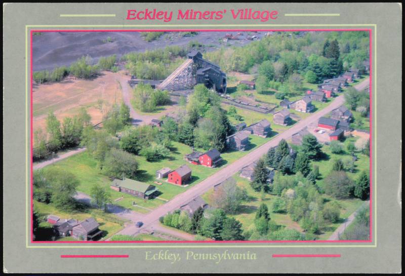 Aerial View of Eckley Miners' Village & Coal Breaker Pennsylvania