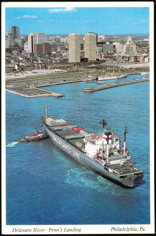 Penn's Landing Delaware River & Baltatlantic Line Ship Philadelphia Pennsylvania