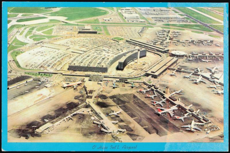 Aerial View of O'Hare International Airport Chicago Illinois
