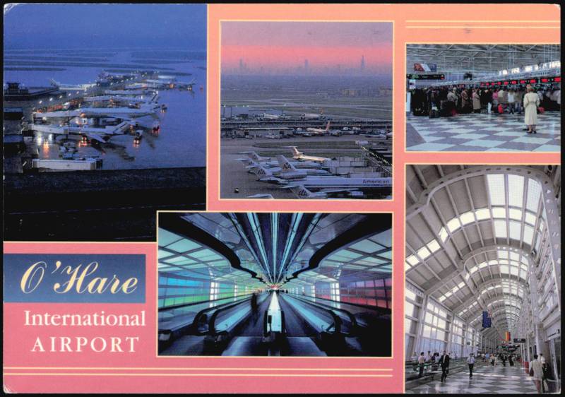 O'Hare International Airport Multi-View Montage Chicago Illinois