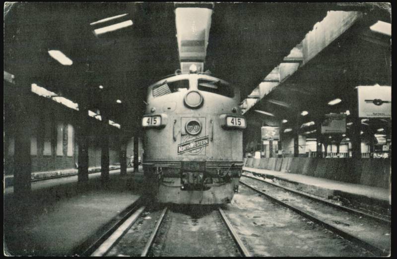 Northwestern Train Station, C&NW Locomotive 415 Chicago Illinois