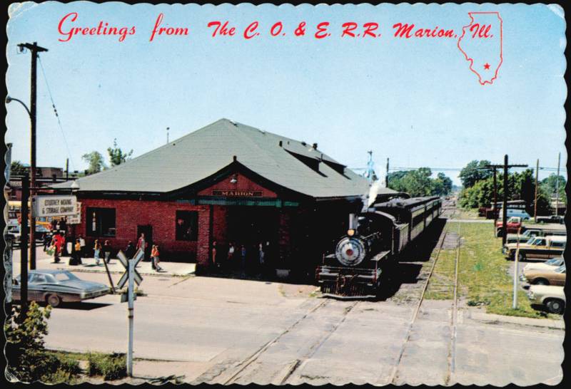 Crab Orchard & Egyptian Railroad Depot & Steam Train Marion Illinois