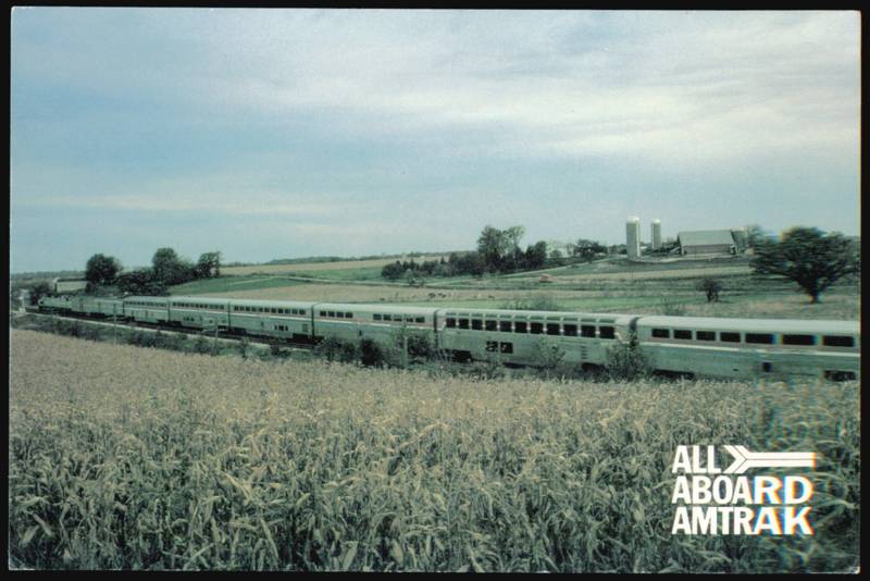 Amtrak Superliner Double-Deck Train Illinois Heartland