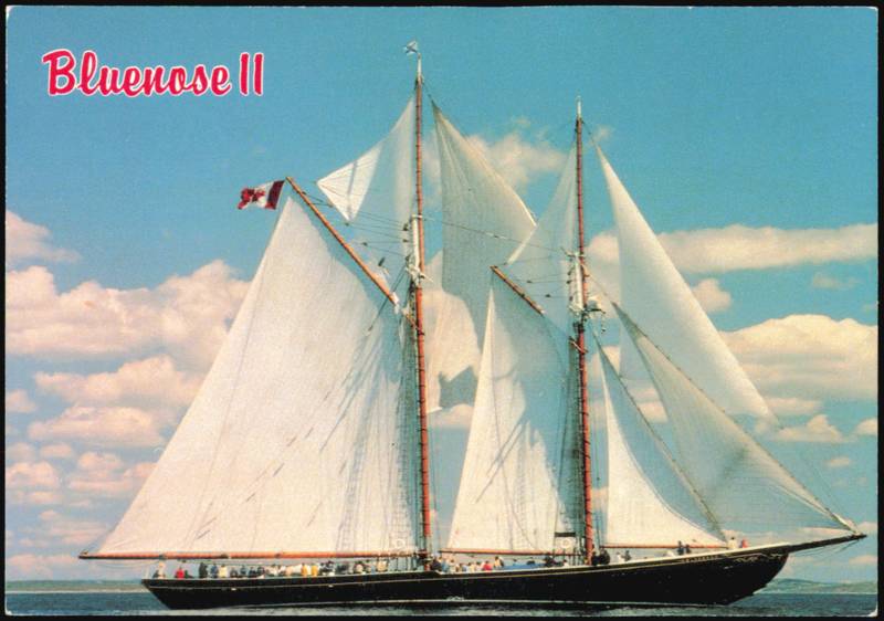 Nova Scotia's Famous Bluenose II Under Full Sail Sailboats
