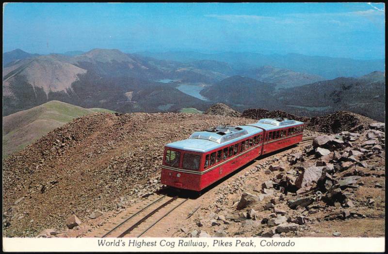 Manitou & Pikes Peak Cog Railway Swiss Diesel Train Manitou Springs Colorado