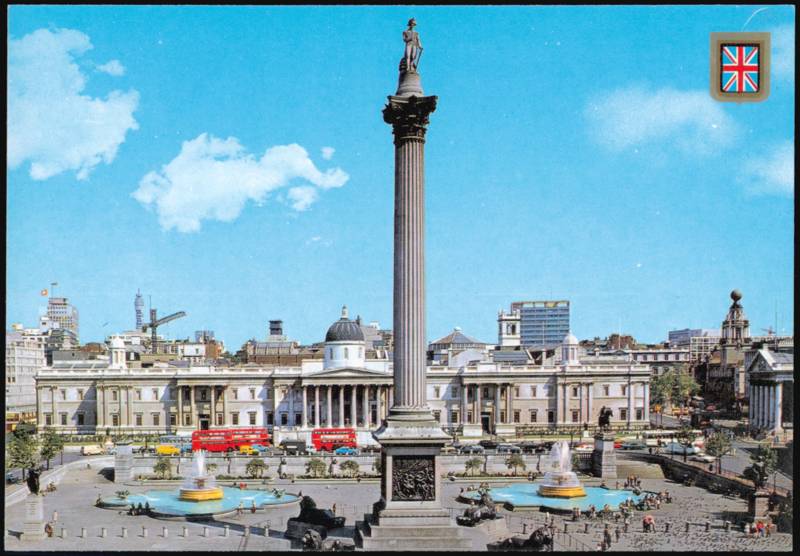 Nelson's Column & Trafalgar Square, National Gallery London United Kingdom
