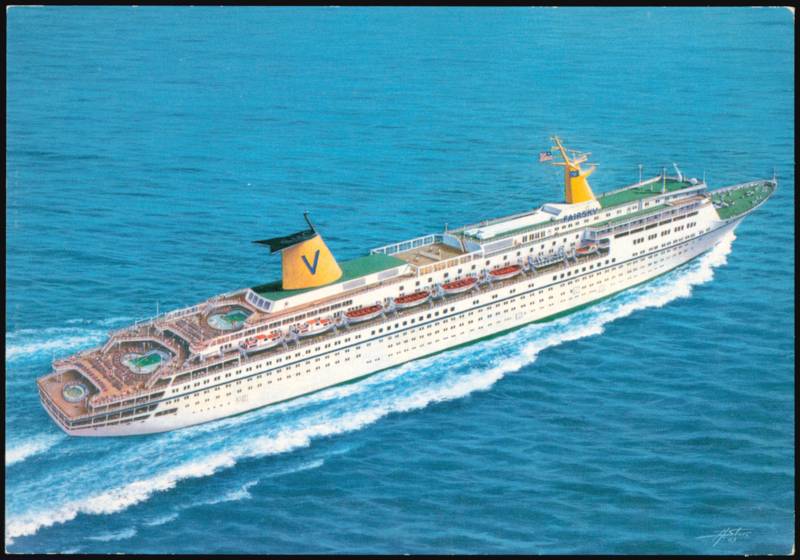 Sitmar Cruises Fairsky Cruise Ship Illustration A. Storace