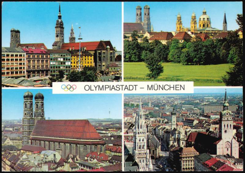 Olympiastadt Multi-View: Viktualienmarkt & Frauenkirche Munich Germany
