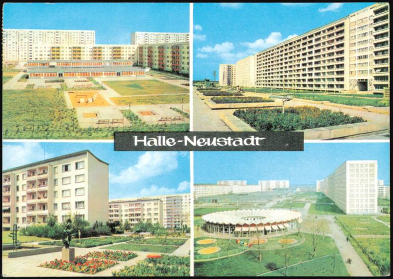 Halle-Neustadt Modern Socialist Architecture Multi-View Germany