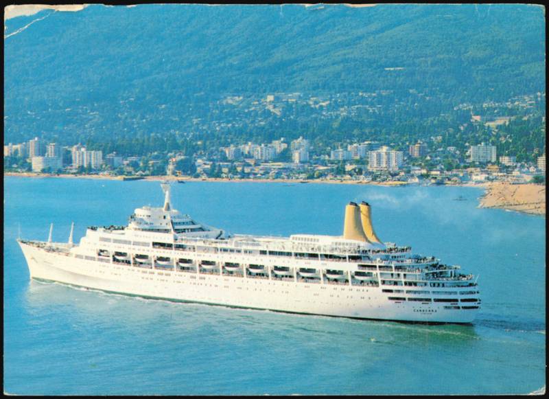 M.V. Canberra Cruise Ship, P & O Lines West Vancouver BC Canada