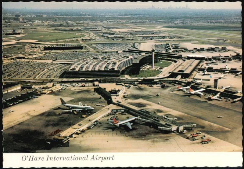 Aerial View of O'Hare International Airport Chicago Illinois