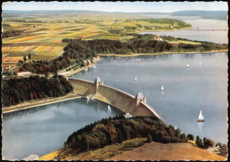 Der Schöne Möhnesee Dam Aerial View Germany