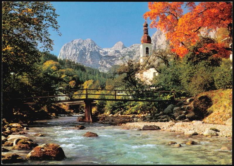 Ramsau mit Reiteralpe and Church of St. Sebastian Germany
