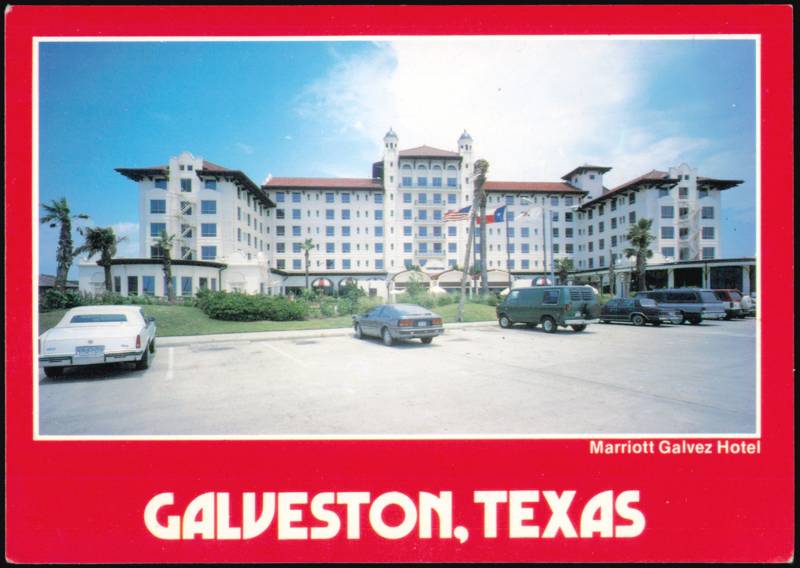 Marriott Galvez Hotel Exterior on the Seawall Galveston Texas