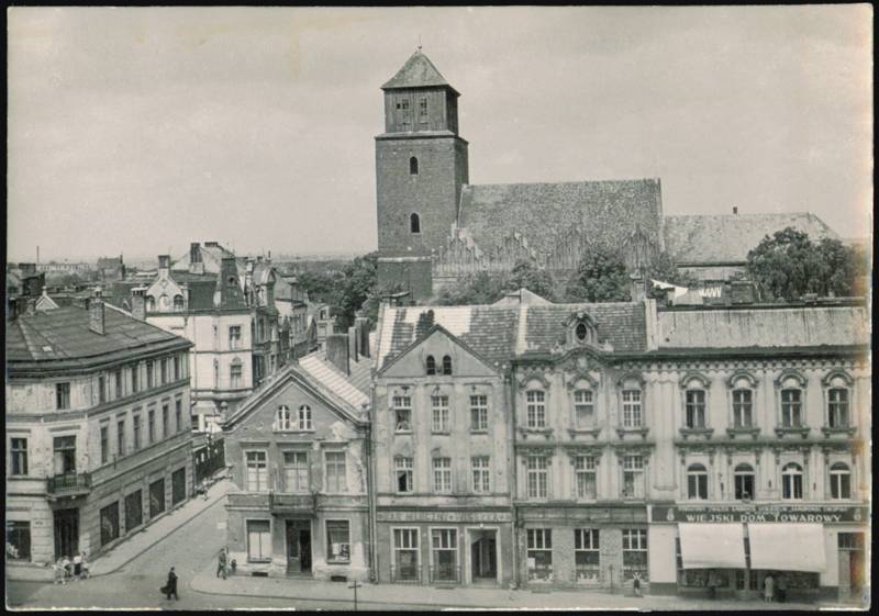 Rynek Market Square and Historic Church Tower View Tczew Poland