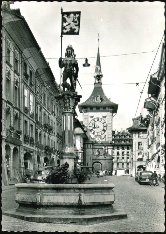 Zähringerbrunnen and Zeitglockenturm Bern Switzerland