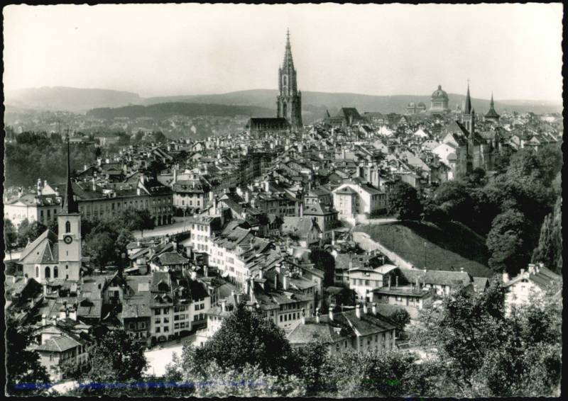 Altstadt Panoramic View with Münster Bern Switzerland