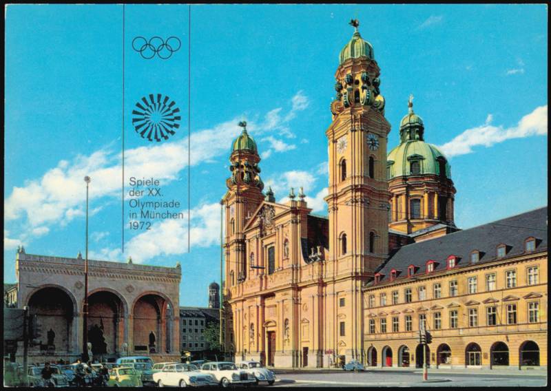 Feldherrnhalle and Theatinerkirche, 1972 Olympics Munich Germany
