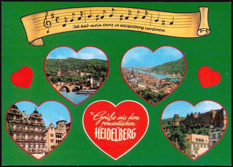 Grüße aus dem Romantischen Heidelberg Multi-View Hearts Germany