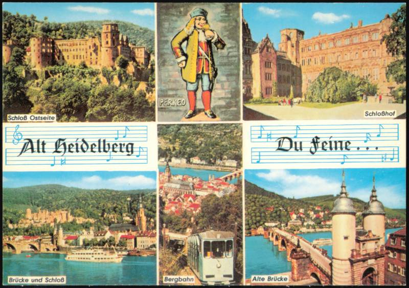Alt Heidelberg Du Feine Multi-View with Castle & Bergbahn Germany