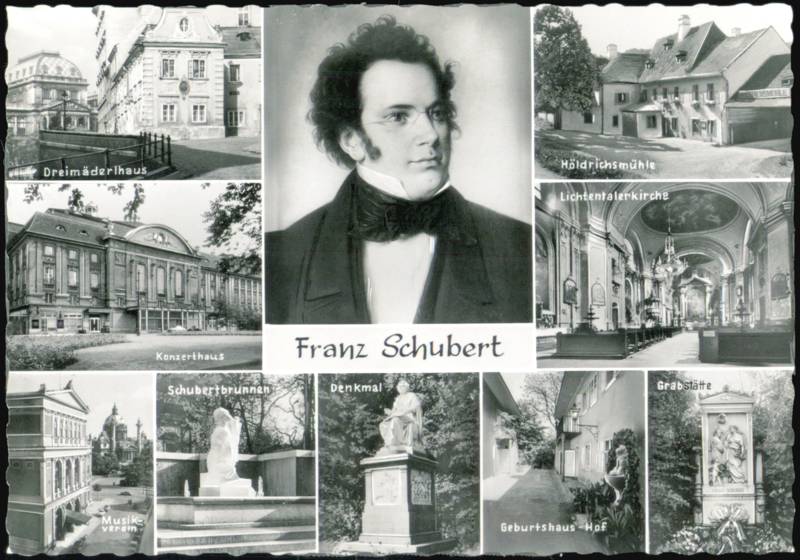 Franz Schubert Portrait & Historic Vienna Memorial Sites