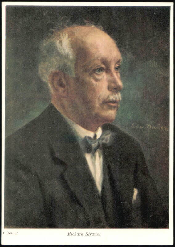 Richard Strauss Portrait by Artist L. Nauer Composers