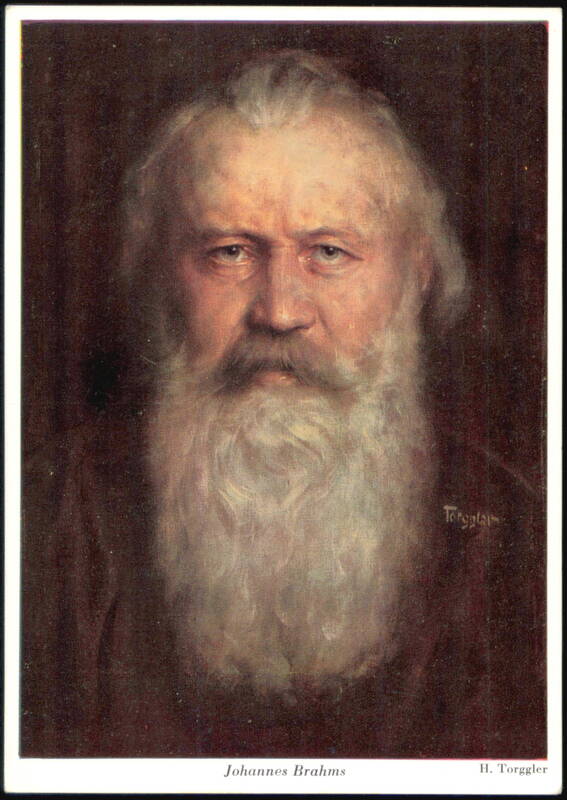 Johannes Brahms Portrait Artwork by H. Torggler Composers