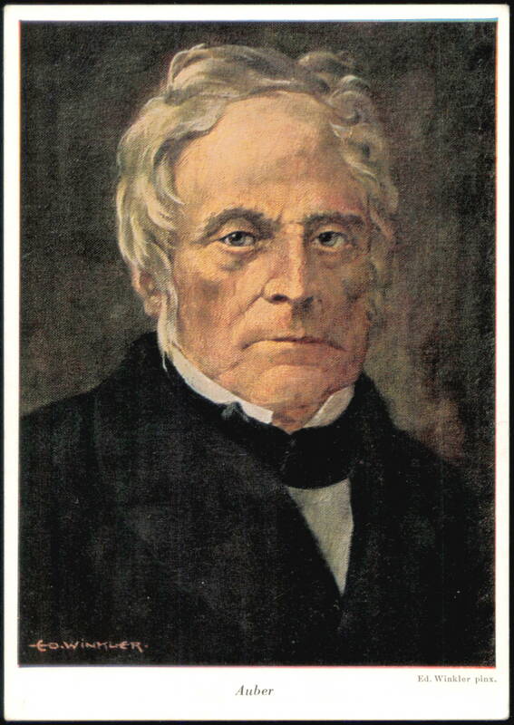 French Composer Daniel Auber Portrait by Ed. Winkler