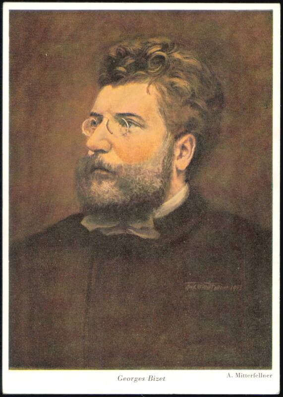 Portrait of Composer Georges Bizet by A. Mitterfellner