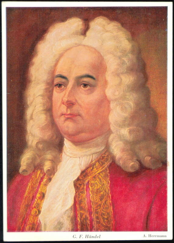 Portrait of Composer G. F. Händel by A. Herrmann Composers